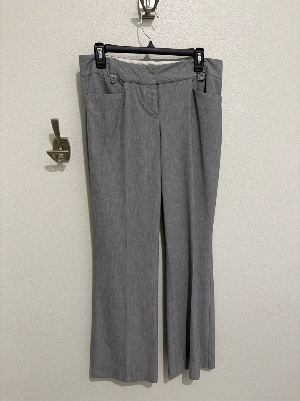 The Limited Light Gray Wide-Leg Dress Pants